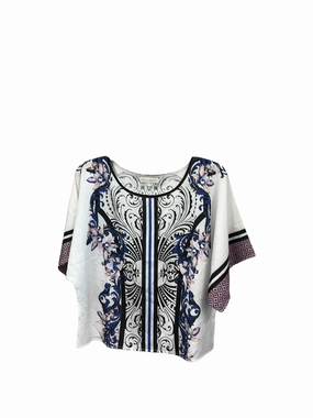 Black & Blue Top Short Sleeve Jealous Tomato, Size L Simple Dress