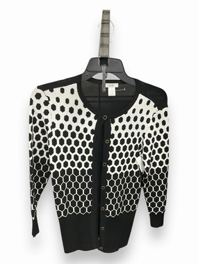 AbrasionResistant Surface Cardigan By Cache In Black & White, Size: Xs