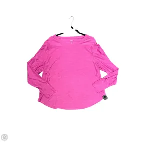Athletic Top Long Sleeve Collar By Dsg Outerwear In Pink, Size: 2x SeamlessKnitConstruction Flexible Design