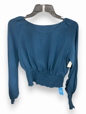 Relaxed Sweatshirt Top Long Sleeve By Cupshe In Teal, Size: S
