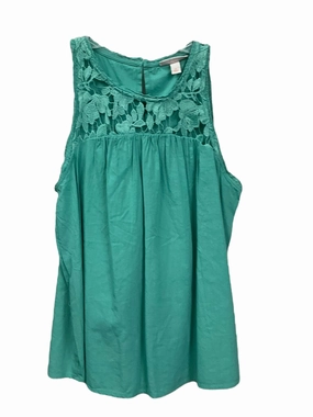 LowMaintenance Aqua Top Sleeveless Knox Rose, Size Xs