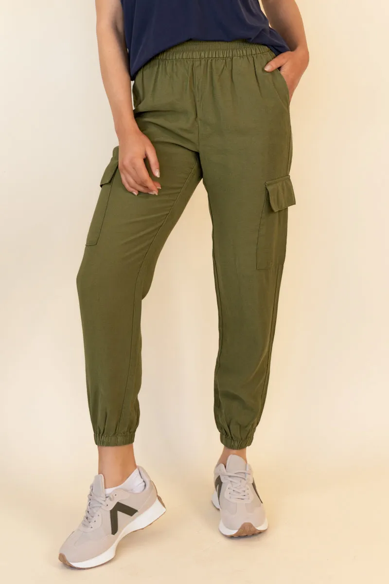 Day-to-Day Wear Aris Green Relaxed Cargo Joggers