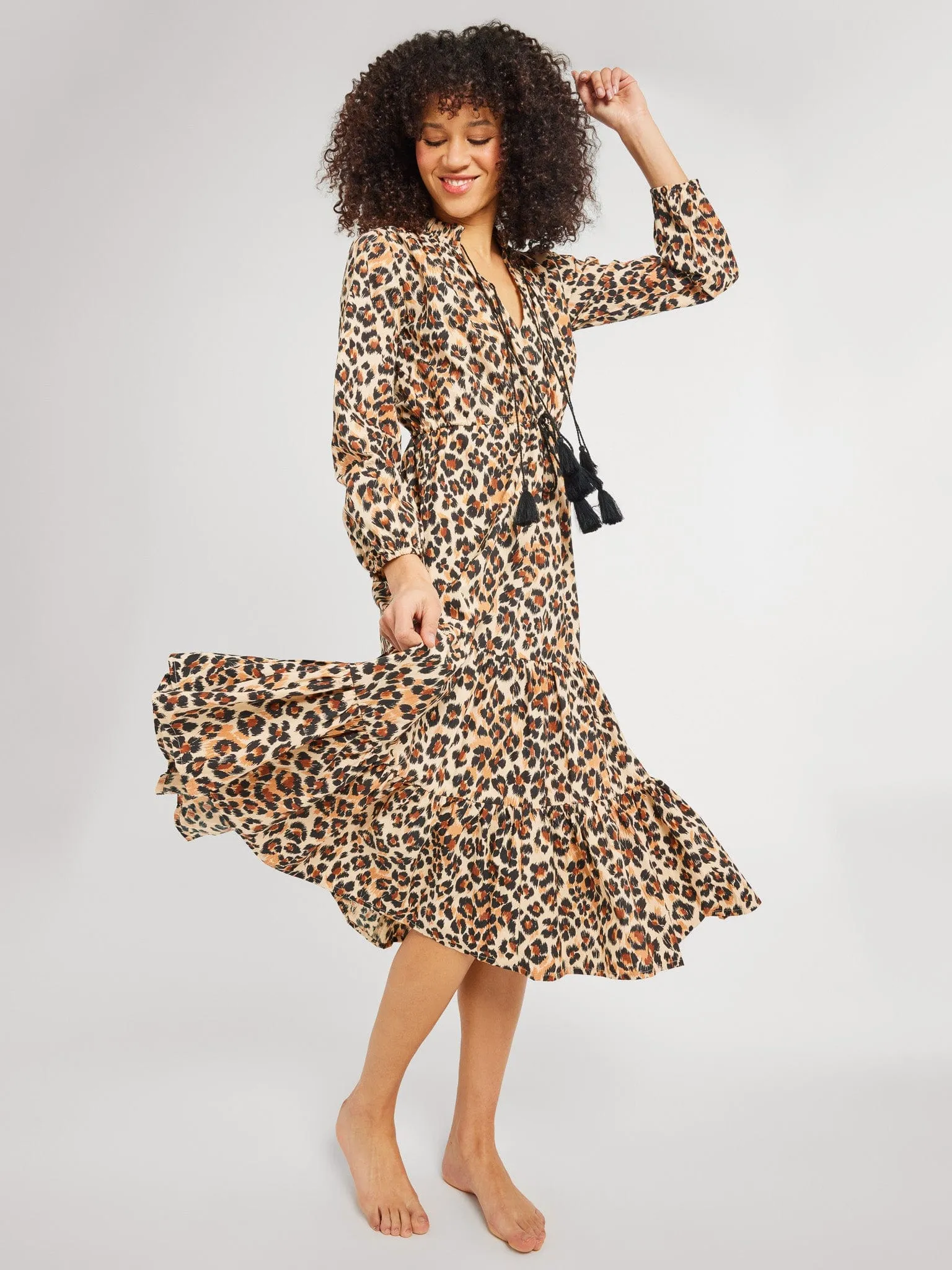 Astrid Dress in Cheetah Textured Look All Moments