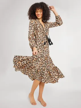 Astrid Dress in Cheetah Textured Look All Moments