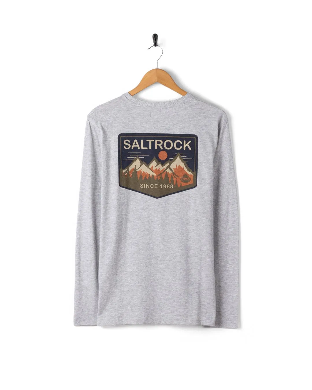 Uplands - Mens Long Sleeve T-Shirt - Grey soft look