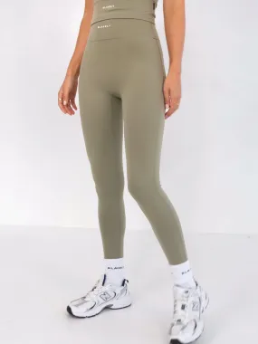 Mid Rise Support Lightweight Fit Ultimate Soft Lifestyle Leggings - Olive
