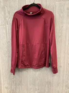 Athletic Top Long Sleeve Collar By Avia In Red, Size: Xl Eco Friendly Dye Eco Friendly Blend