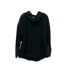 Ventilation Panel Athletic Top Long Sleeve Collar By Champion In Black & Grey, Size: 1x