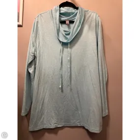 EcoDyeProcess Athletic Top Long Sleeve Collar By Eddie Bauer In Blue, Size: 2x