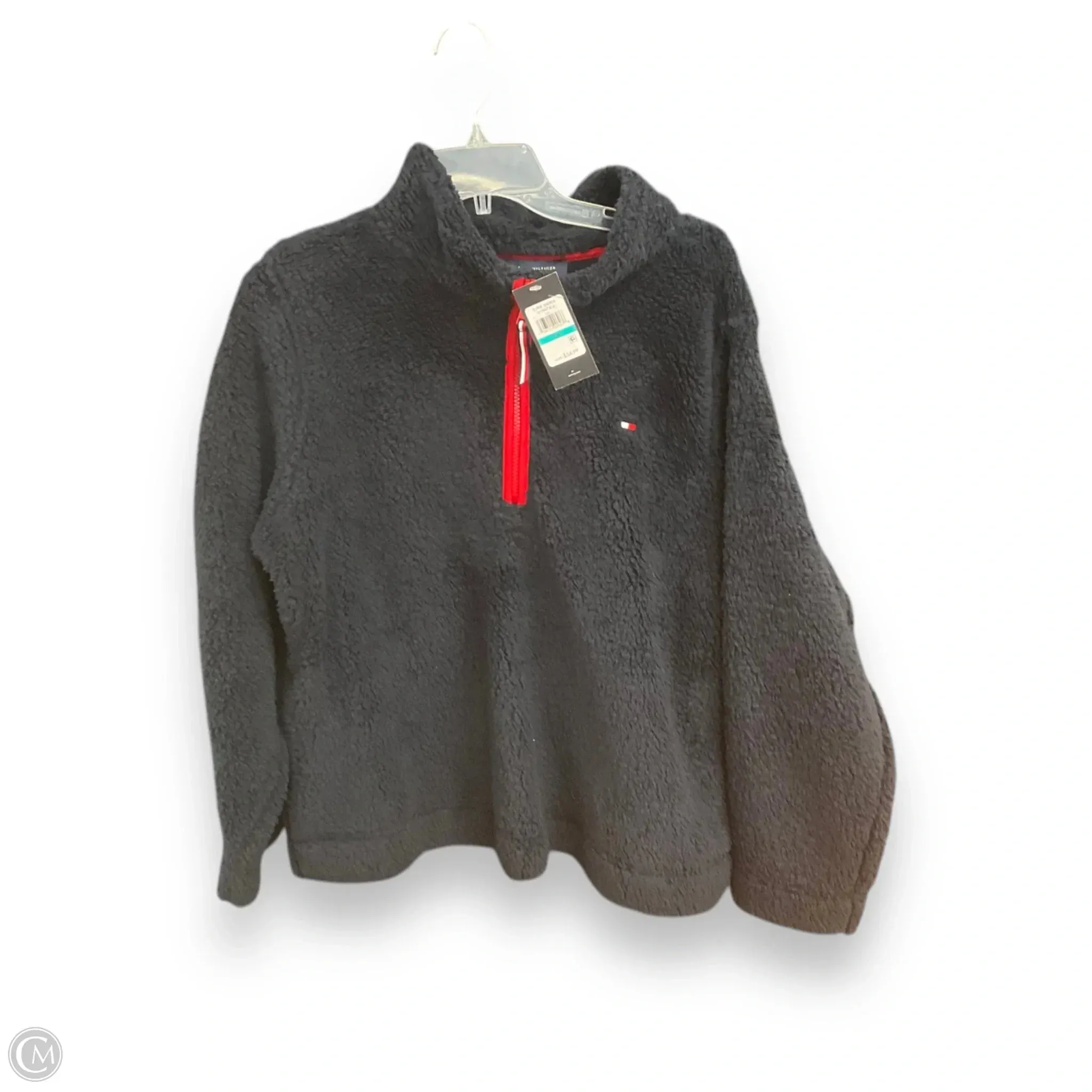 Athletic Top Long Sleeve Collar By Tommy Hilfiger In Navy, Size: Xl AdjustableHem NonChafingTrim