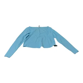Ultrasoft Inner Lining Soft Brushed Finish Athletic Top Long Sleeve Crewneck By All In Motion In Blue, Size: Xl
