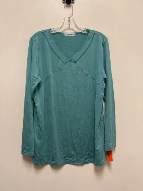Layered Sleeve NonIrritating Athletic Top Long Sleeve Crewneck By Clothes Mentor In Blue, Size: 2x