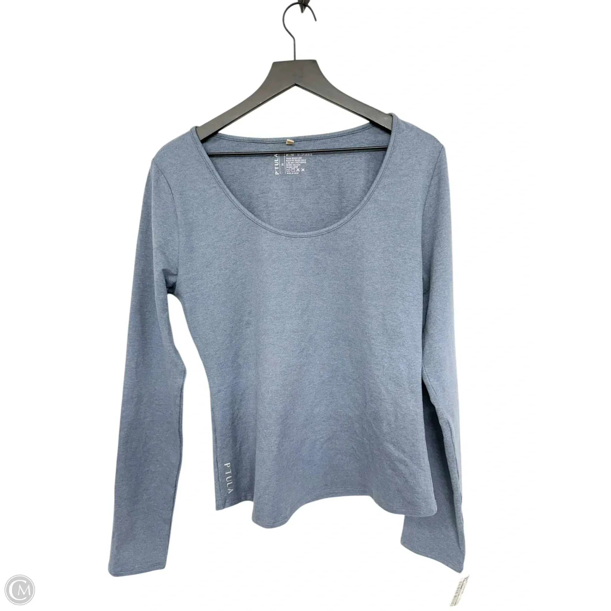 Athletic Top Long Sleeve Crewneck By Clothes Mentor In Blue, Size: Xl Comfortable Collar
