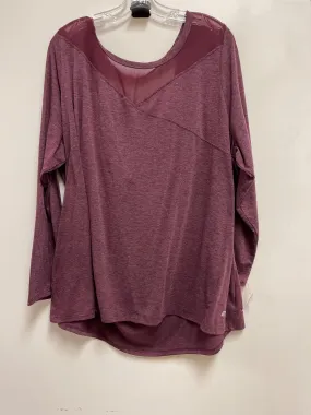 Soft Touch Fabric Athletic Top Long Sleeve Crewneck By Clothes Mentor In Red, Size: 3x