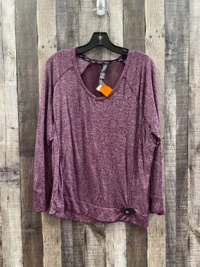 Athletic Top Long Sleeve Crewneck By Rbx In Maroon, Size: Xl Contoured Armhole Design