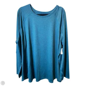 Athletic Top Long Sleeve Crewneck By Tek Gear In Teal, Size: 3x Convertible Design