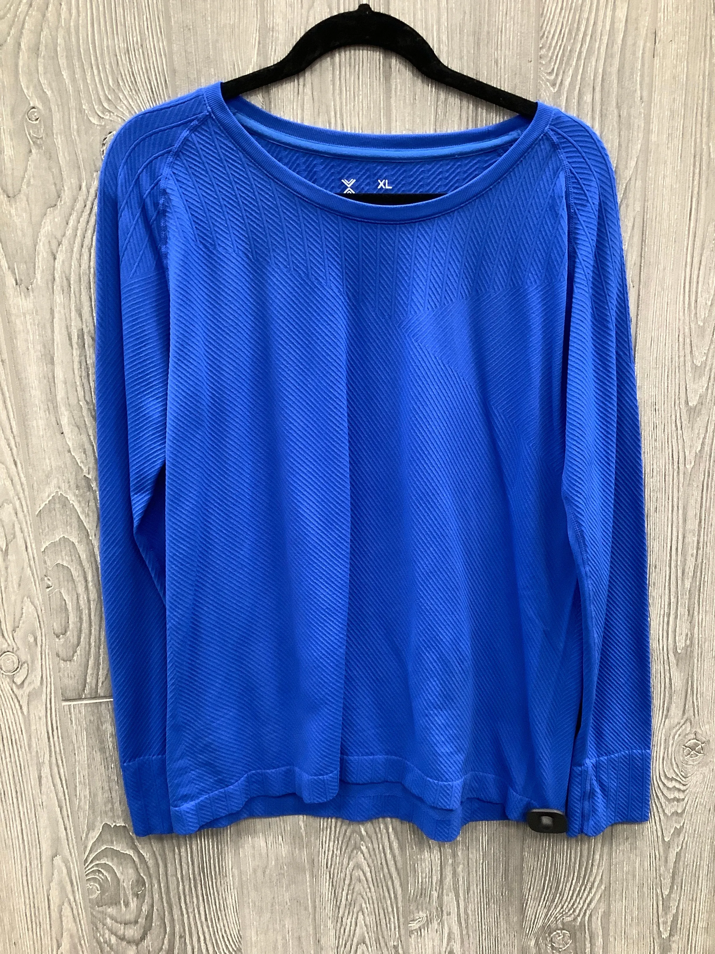 Athletic Top Long Sleeve Crewneck By Xersion In Blue, Size: Xl Loose Tee