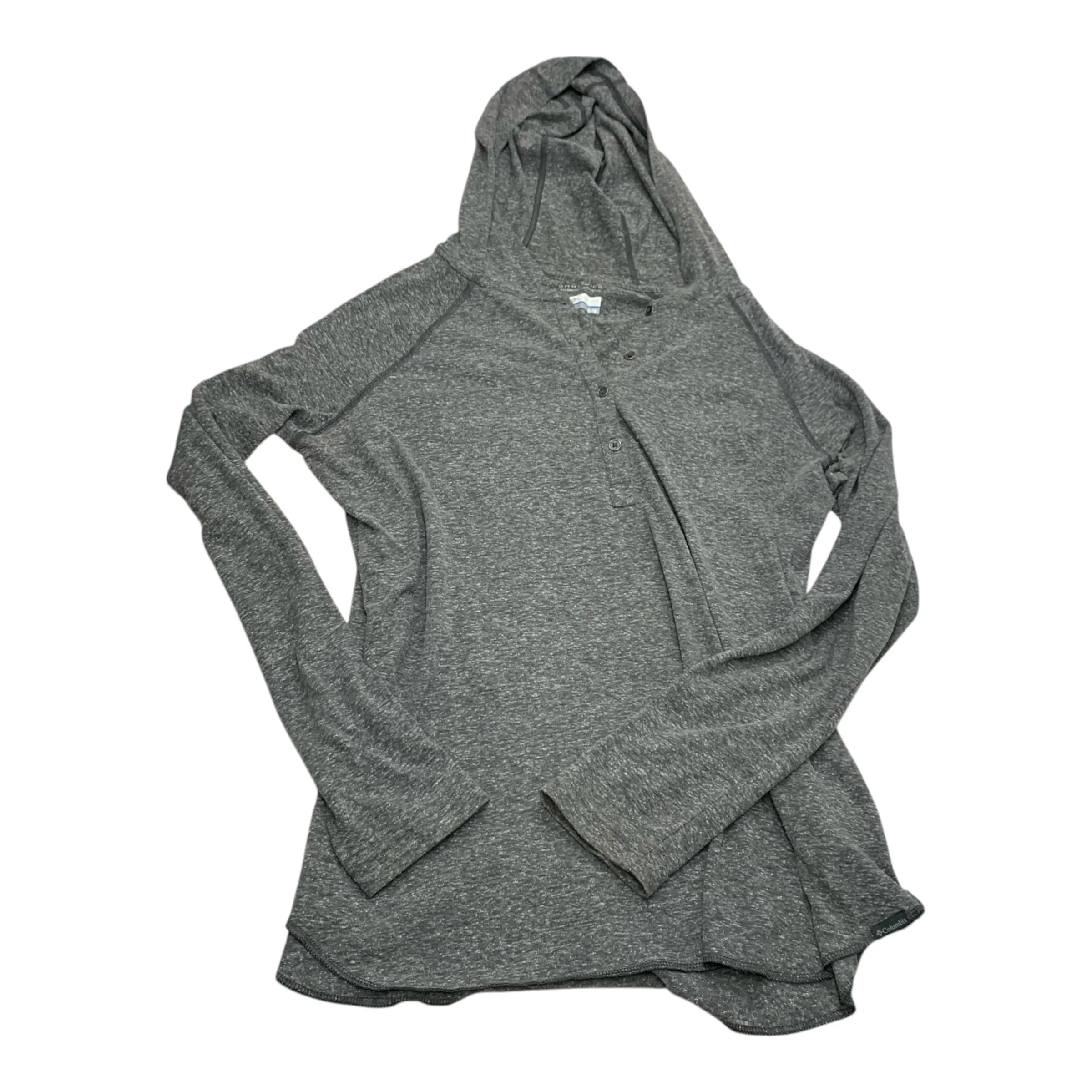 Athletic Top Long Sleeve Hoodie By Columbia In Grey, Size: Xl RubberizedGrip