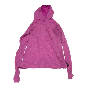 Chic Sweater Simple Dress Athletic Top Long Sleeve Hoodie By Mpg In Pink, Size: Xl