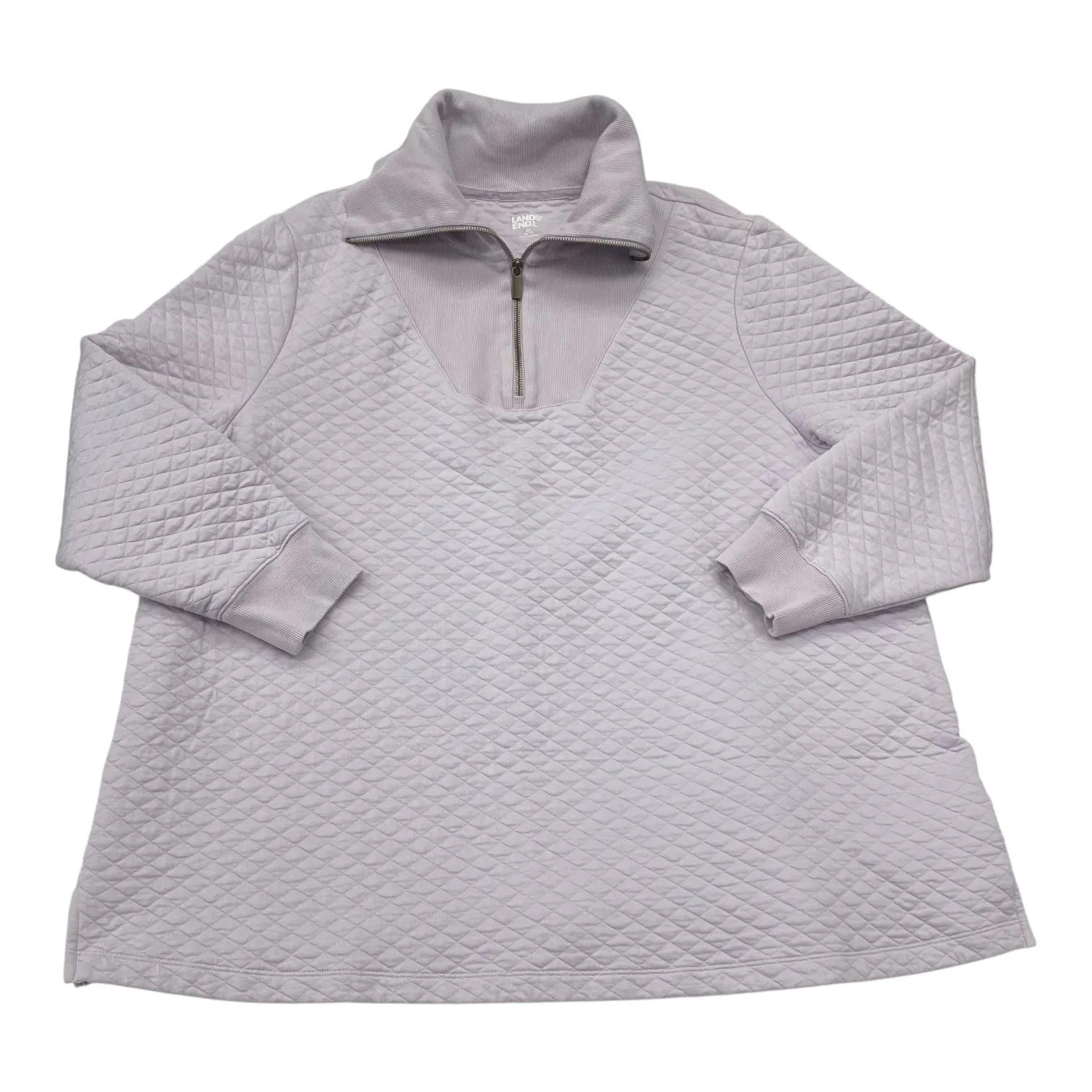 Athletic Top Ls Collar By Lands End In Purple, Size:2X Sport Hoodie
