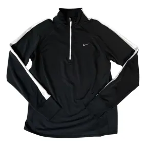 Athletic Top Ls Collar By Nike In Black, Size:Xl WeightedHem FlexFit Technology