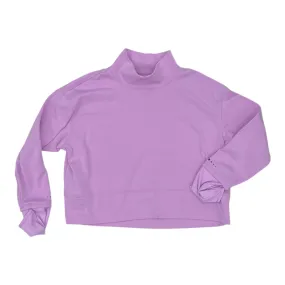 Adjustable drawstring Athletic Top Ls Collar By Tek Gear In Purple, Size:Xxl