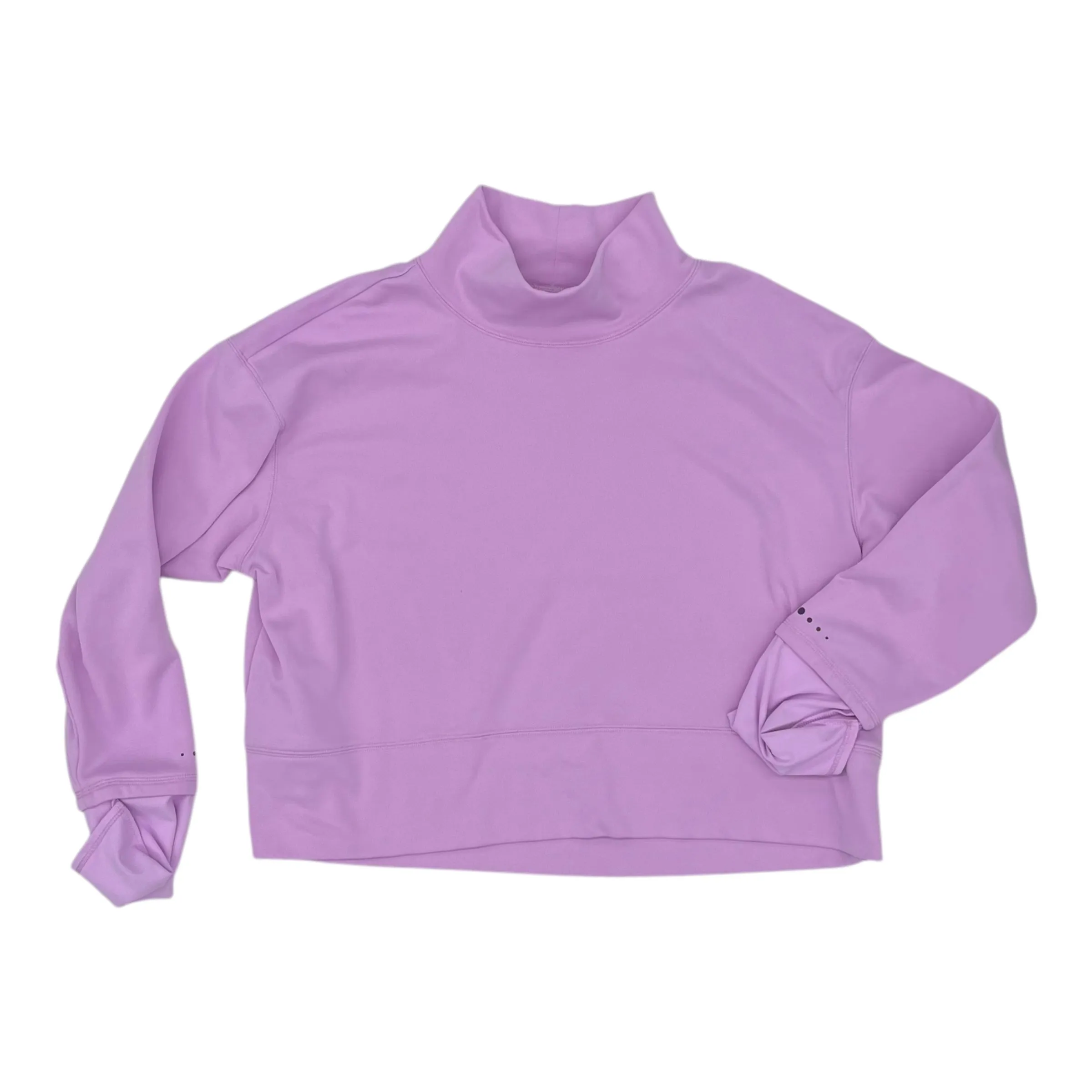 Adjustable drawstring Athletic Top Ls Collar By Tek Gear In Purple, Size:Xxl