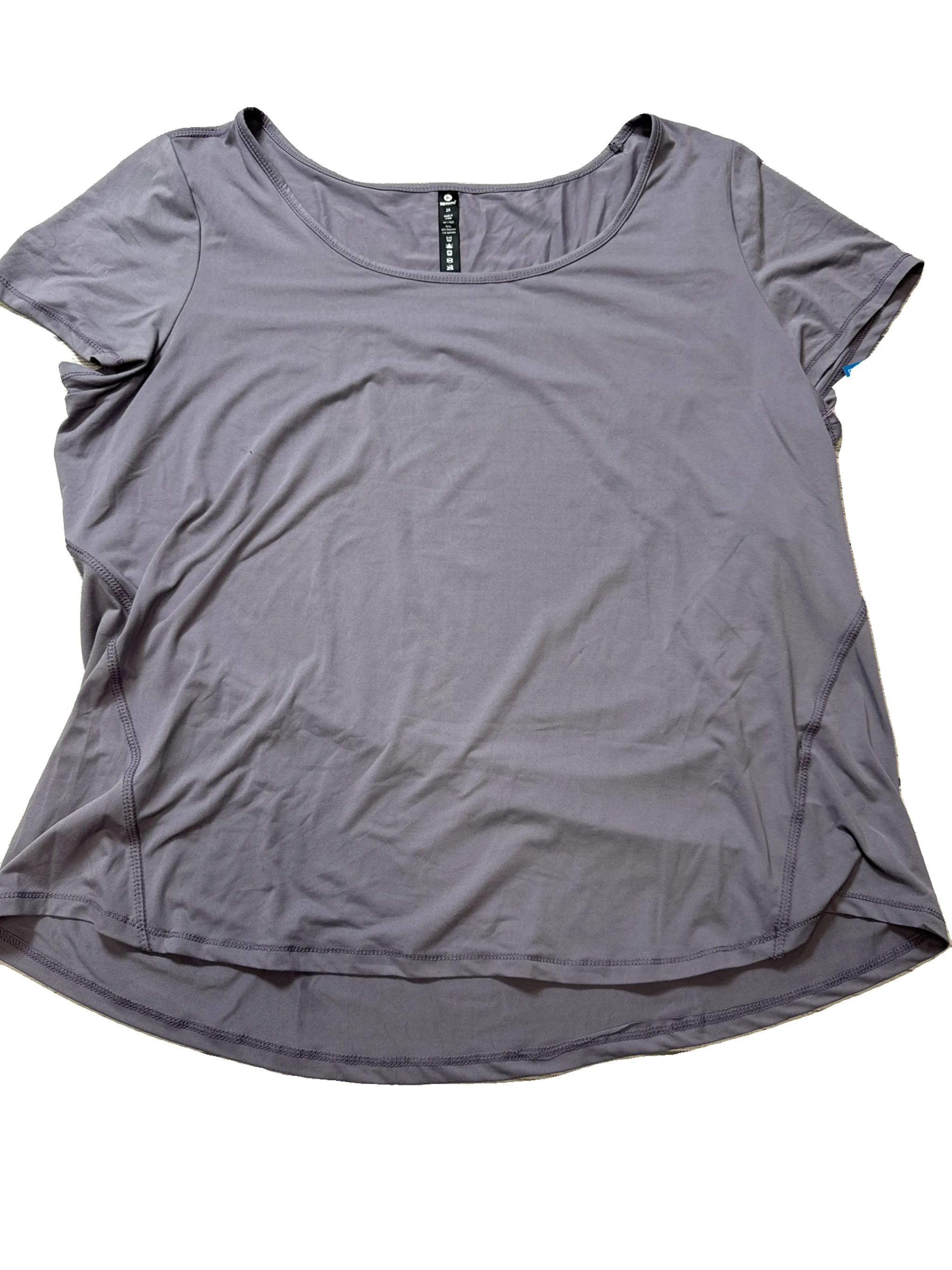 Smooth Stitching Athletic Top Short Sleeve By 90 Degrees By Reflex In Purple, Size: 2x