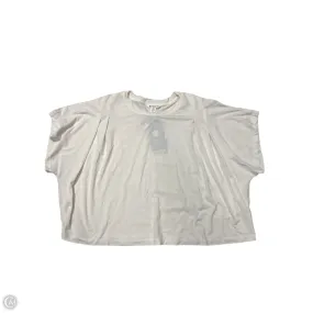 Tear Resistant Reinforcement Athletic Top Short Sleeve By Athleta In White, Size: 1x