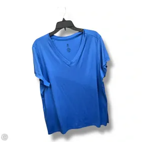 Athletic Top Short Sleeve By Champion In Blue, Size: 3x Non Chafing Edges