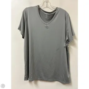 Athletic Top Short Sleeve By Clothes Mentor In Grey, Size: 2x PlacketDetail