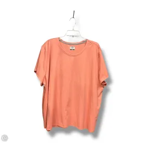 Athletic Top Short Sleeve By Clothes Mentor In Orange, Size: 3x No Iron Fabric Non Irritating Seams