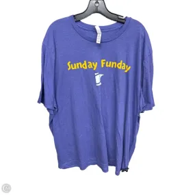 StretchTechnology Athletic Top Short Sleeve By Clothes Mentor In Purple, Size: 4x