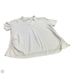 Athletic Top Short Sleeve By Clothes Mentor In White, Size: Xxl Flexible Waistband Adaptation