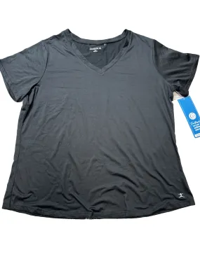 Athletic Top Short Sleeve By Danskin In Black, Size: 2x Tailored Seams