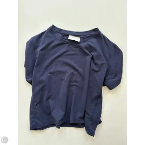 Unlined Design Tear Resistant Athletic Top Short Sleeve By Fleo In Navy, Size: Xl