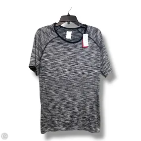 Flexible Neckline Athletic Top Short Sleeve By Livi Active In Black, Size: 2x