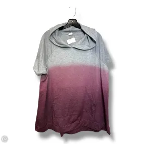 Hypoallergenic Textile Athletic Top Short Sleeve By Livi Active In Grey, Size: 1x