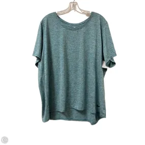 High Collar Option Athletic Top Short Sleeve By Nike In Blue, Size: 3x