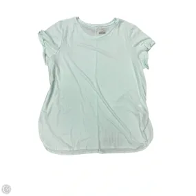 LightweightMaterial ReflectiveAccents Athletic Top Short Sleeve By Tek Gear In Aqua, Size: 2x
