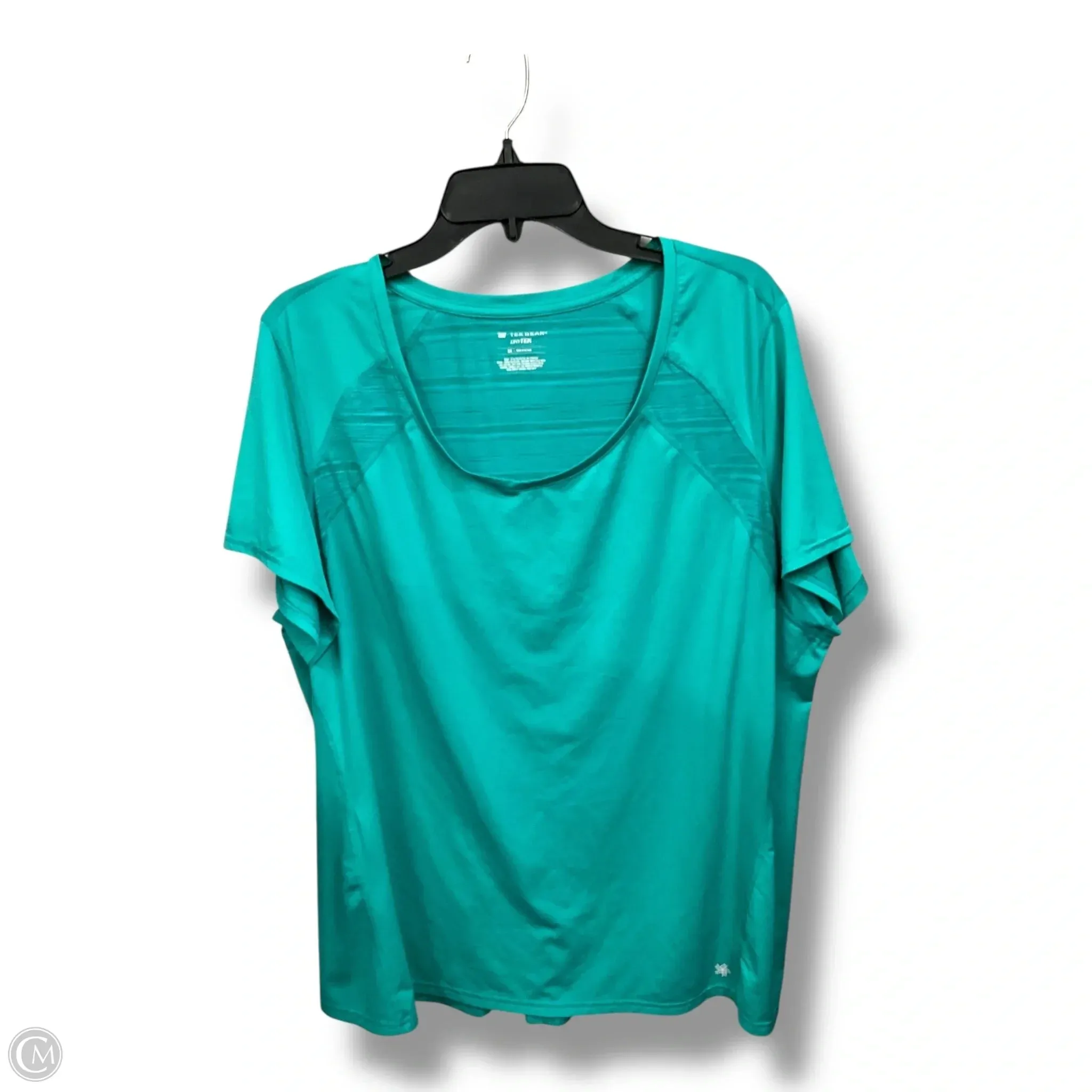 Smooth Stitching Sporty Tee Athletic Top Short Sleeve By Tek Gear In Green, Size: 2x