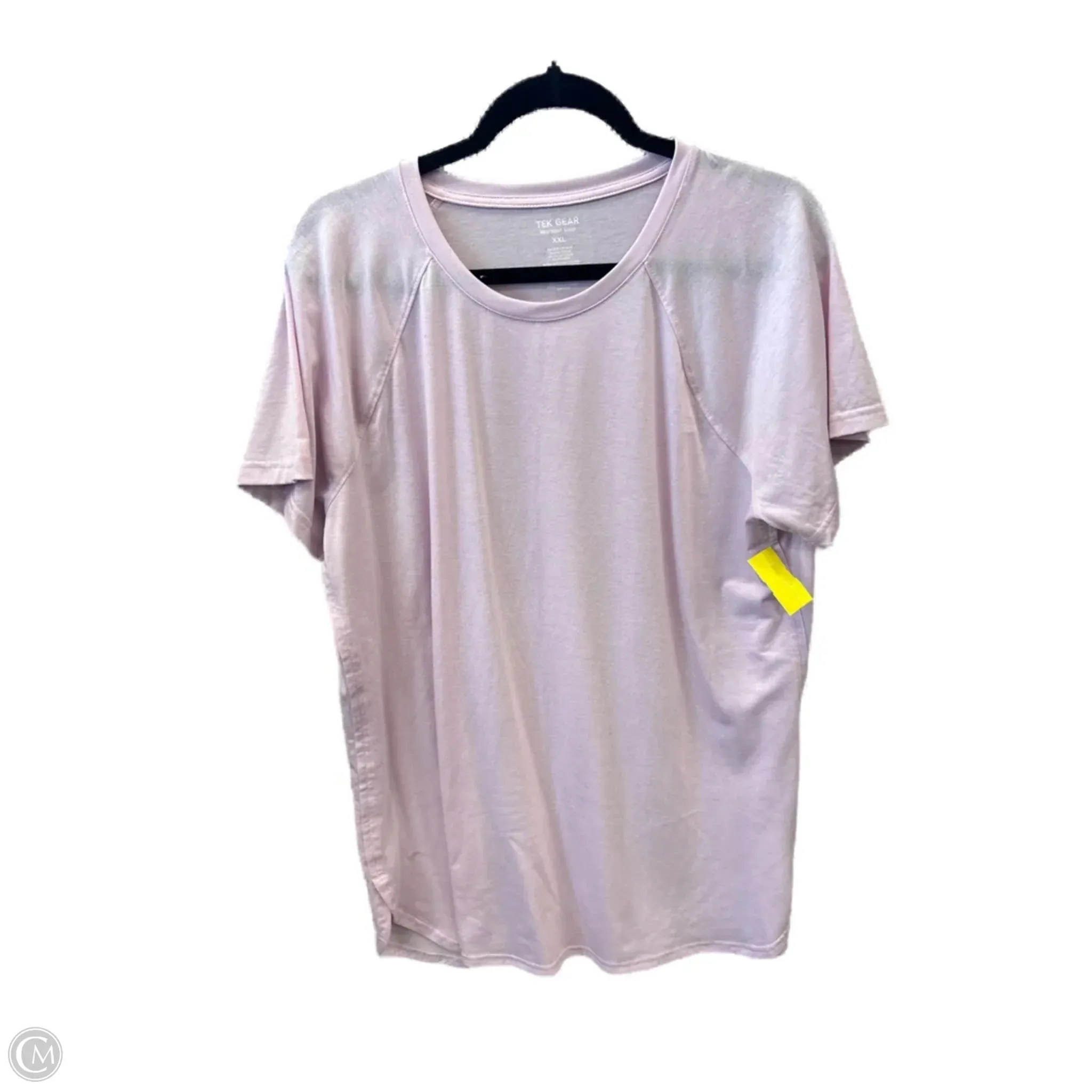 Athletic Top Short Sleeve By Tek Gear In Purple, Size: Xxl ZonalVentilation HighNeck