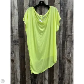 GarmentWashed Softness Athletic Top Short Sleeve By Xersion In Yellow, Size: 2x