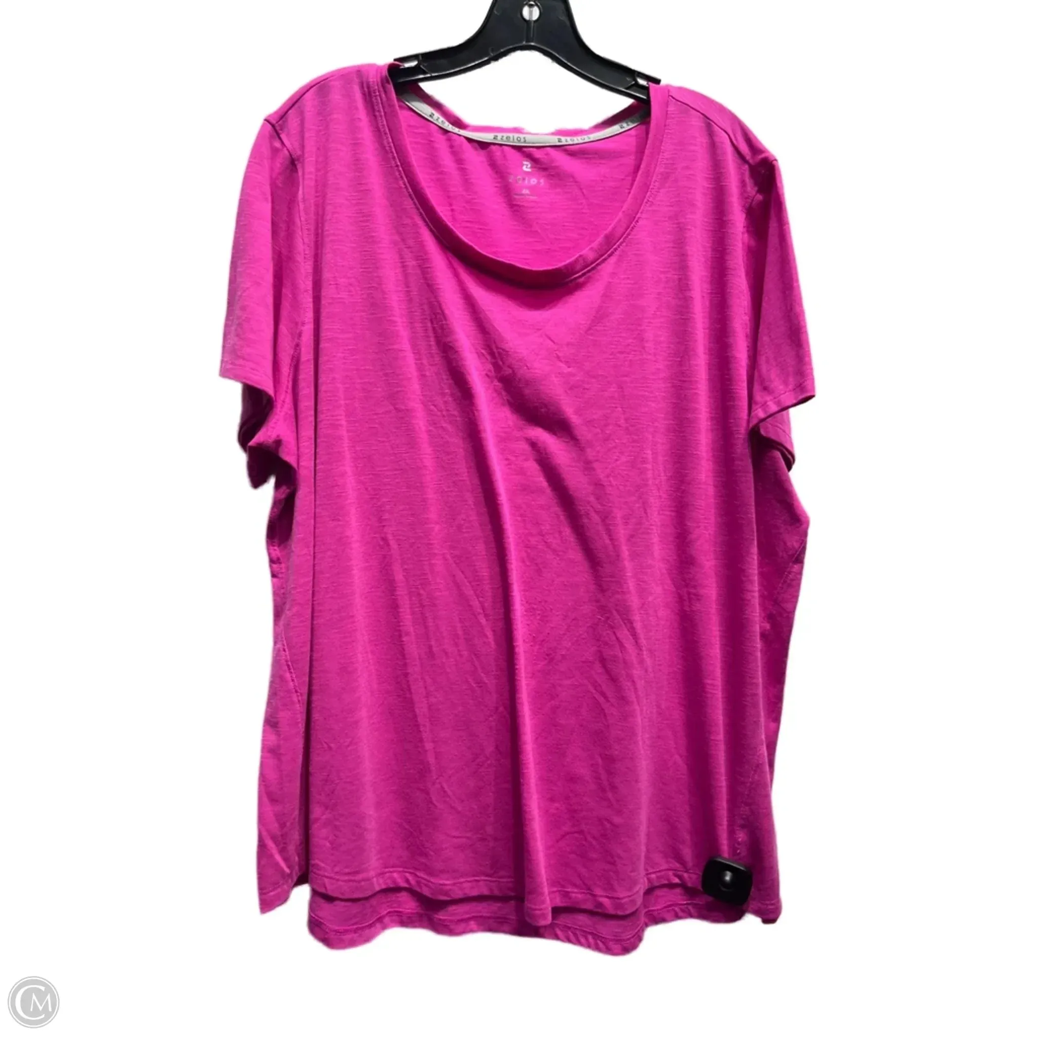 Athletic Top Short Sleeve By Zelos In Pink, Size: 2x Raglan Sleeve Cozy Layer