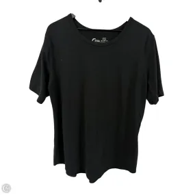 High Stretch Fabric Athletic Top Short Sleeve By Zyia In Black, Size: 3x