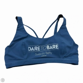 Athletic Bra By Sweaty Betty In Blue, Size: L Noise Reduced Zipper