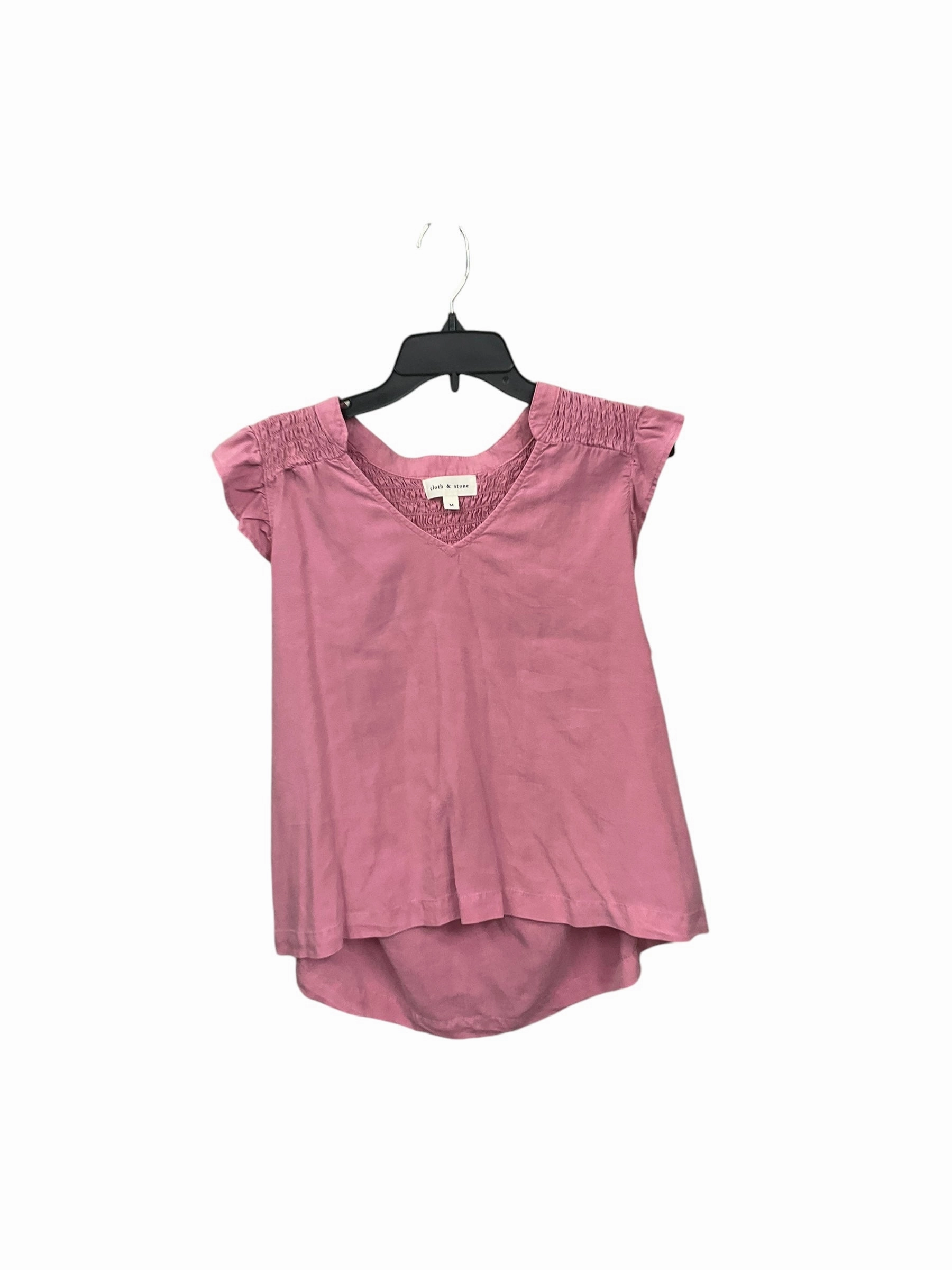 BreathableBackVents Top Sleeveless Basic By Cloth & Stone In Pink, Size: M