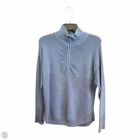 AntiStatic Treatment Wrinkle Resistant Texture Athletic Sweatshirt Collar By Aerie In Blue, Size: S