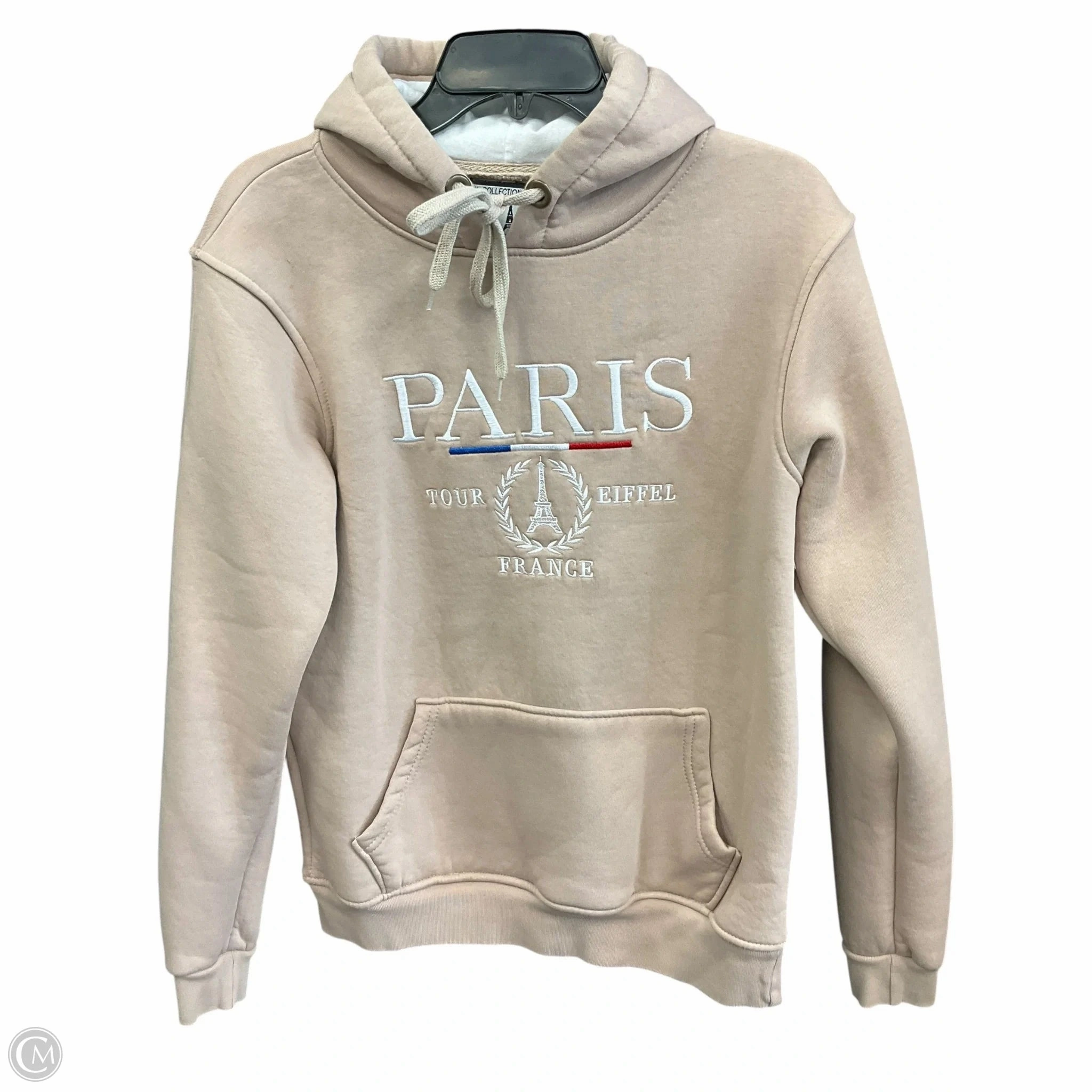 TaglessNecklineComfort HighElasticity Thread Athletic Sweatshirt Hoodie By Clothes Mentor In Tan, Size: M