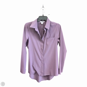 Sustainable Manufacturing Water resistant coating Athletic Top Long Sleeve Collar By Athleta In Purple, Size: Xs